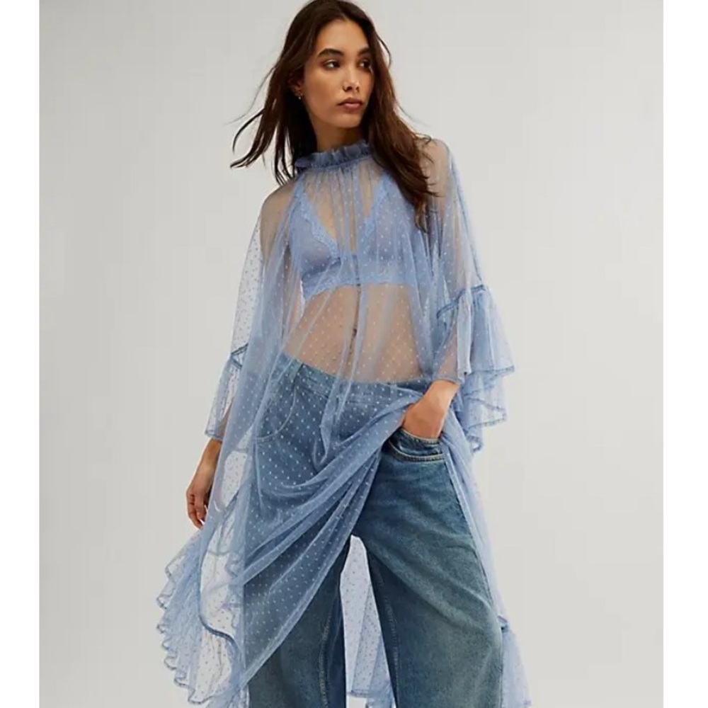 Free People Swiss dot kimono